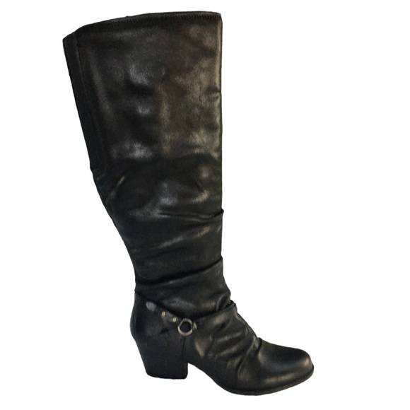 BareTraps Shoes Baretraps Womens Tall Black Boots With A Chunky